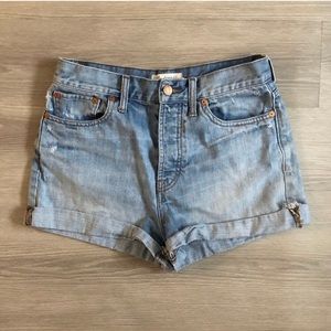 Madewell High rise denim shorts